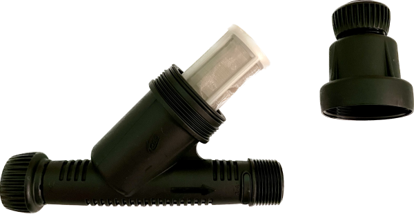 Druckminderer-​​Filterkombination 3/4" IG x AG 1,8 bar / Edelstahlfiltersieb mit 120Mesh / 125Micron